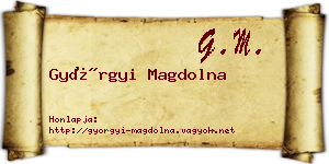 Györgyi Magdolna névjegykártya
