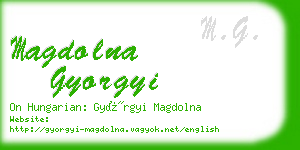 magdolna gyorgyi business card